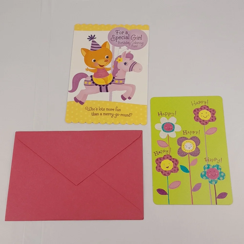 Birthday Girl Cute Bundle 2 Cards 3 Gift Bags